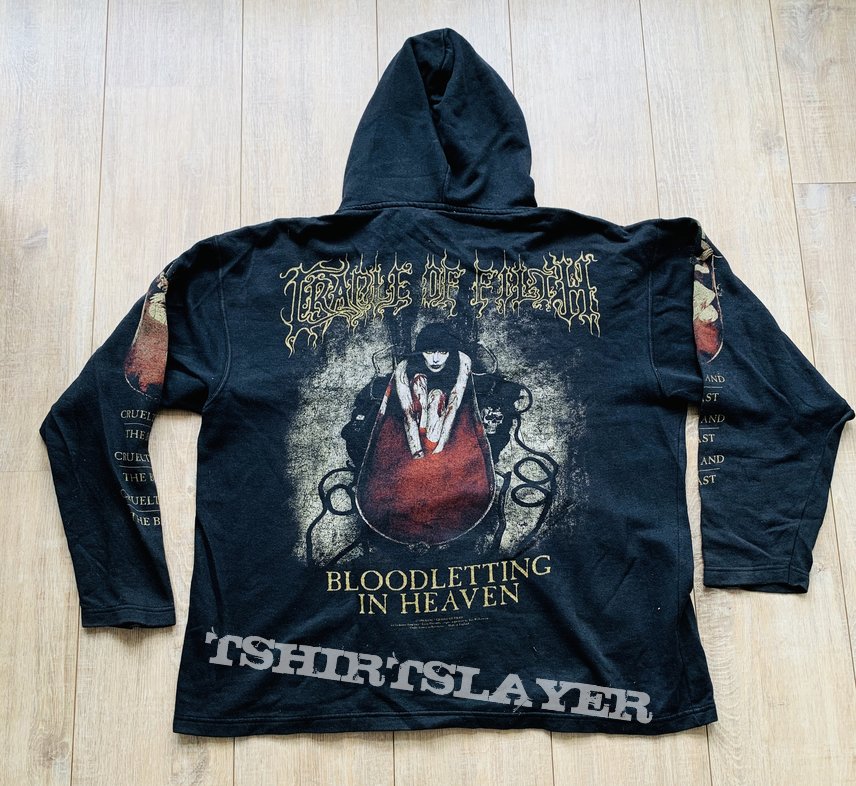 1998 Cradle Of Filth Bloodletting In Heaven Hoodie XL
