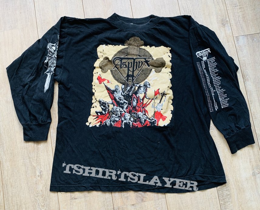 1991 Asphyx The Rack Tour Longsleeve Shirt XL