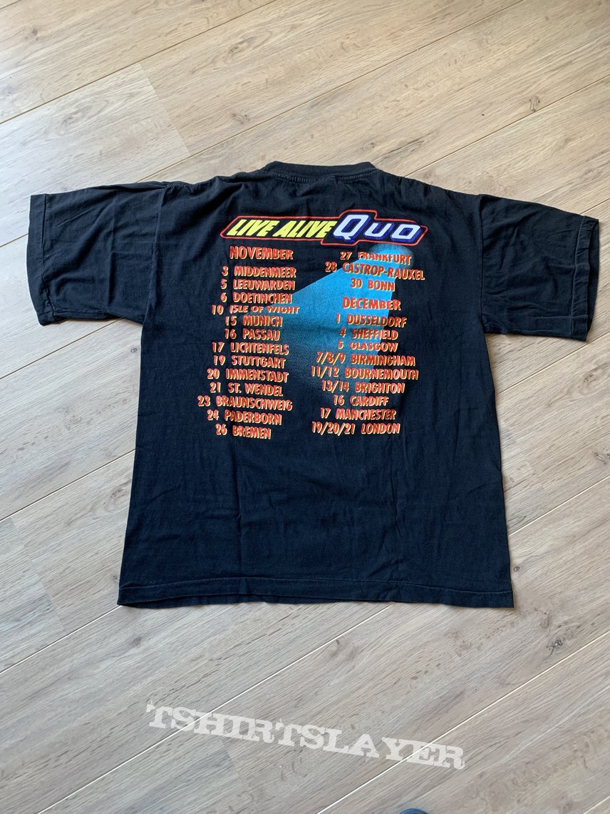 1992 Status Quo Live Alive Quo Tour Shirt L