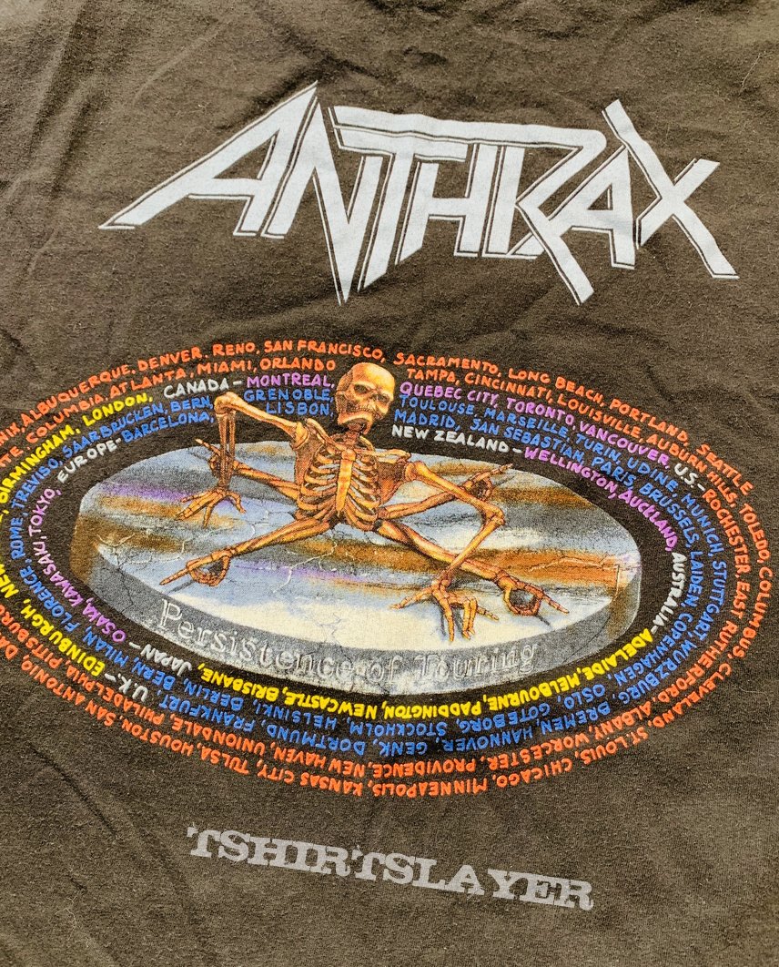 1990 Anthrax Persistence Of Time Tour Shirt XL 