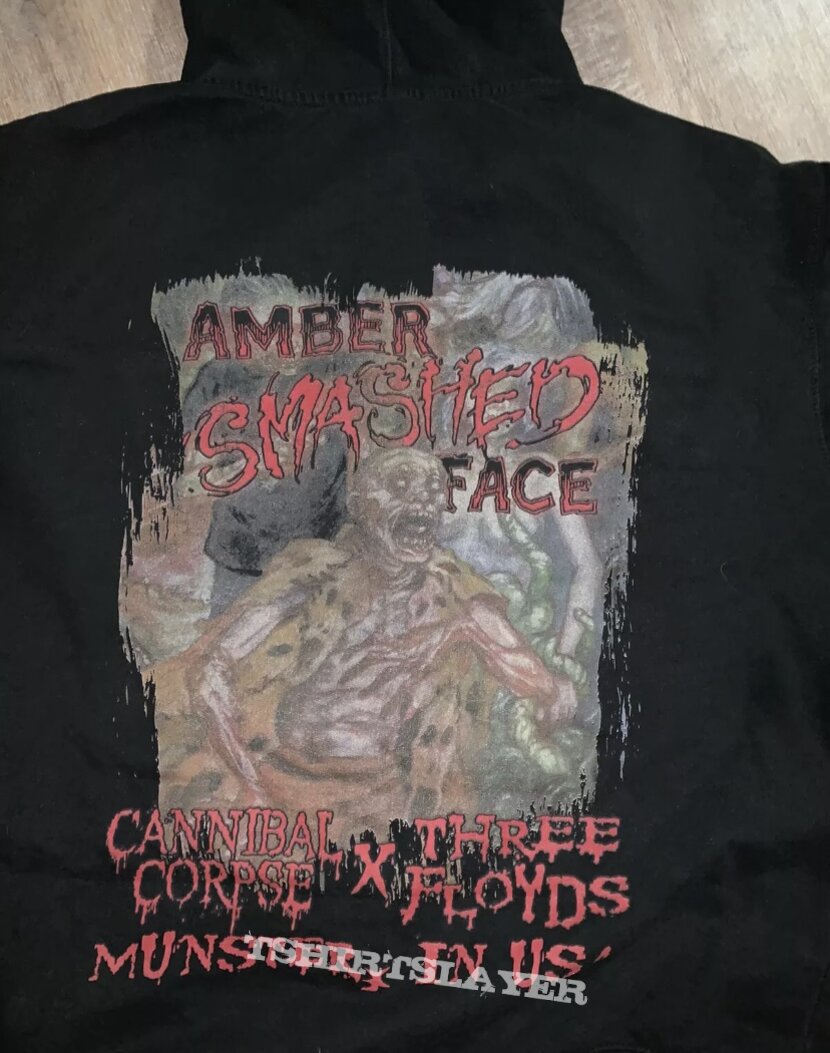 Cannibal Corpse Amber Smashed Face Hoodie L