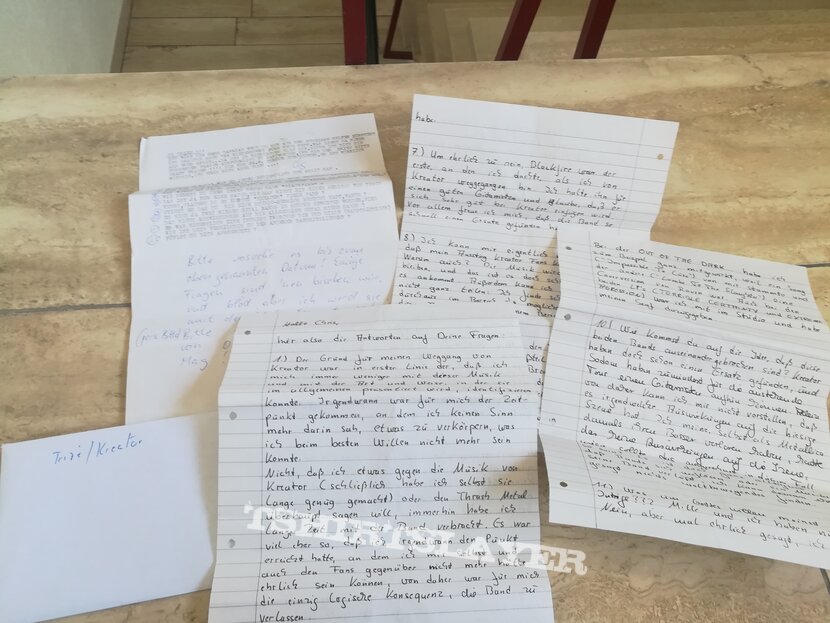 Letters from Jörg Tritze (Kreator)