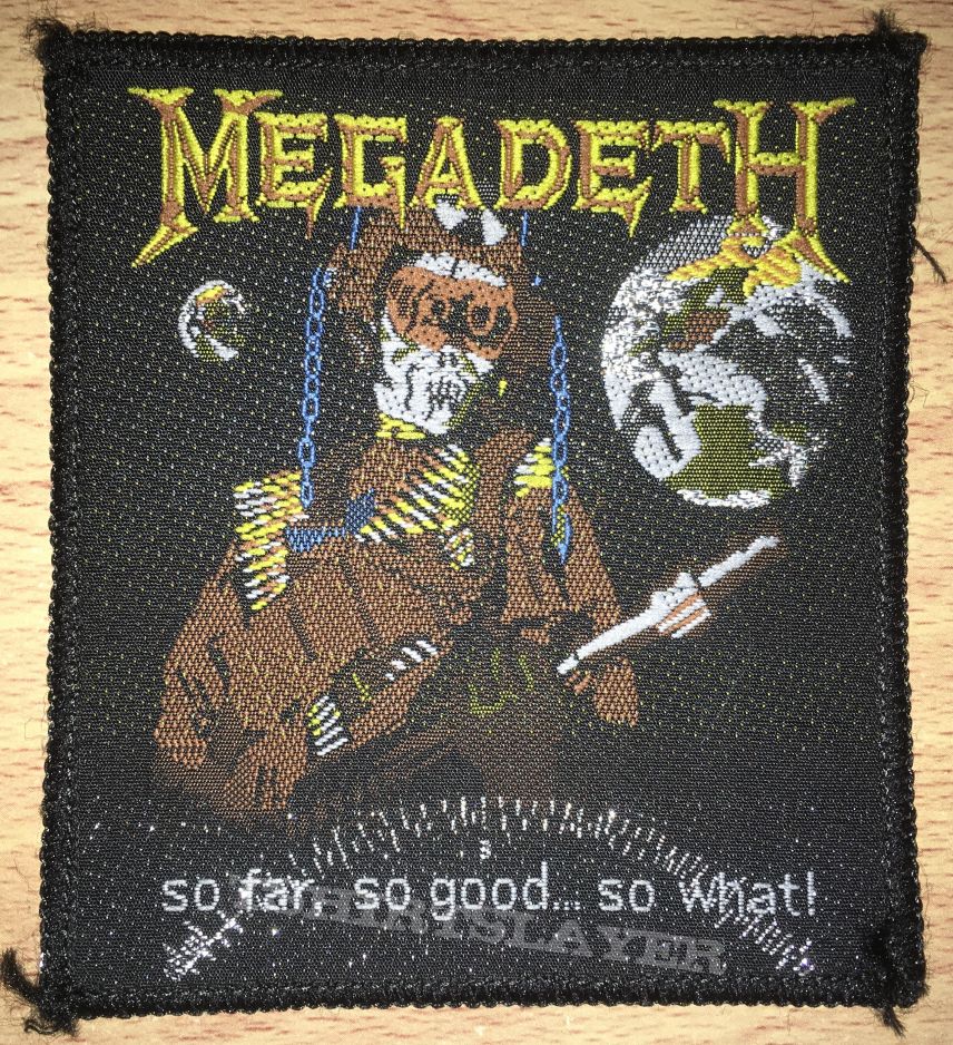 Vintage Megadeth So Far, So Good, So What! Woven Patch