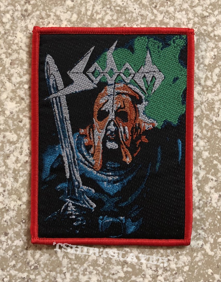 Sodom In The Sign Of Evil Woven Patch (Red Border)