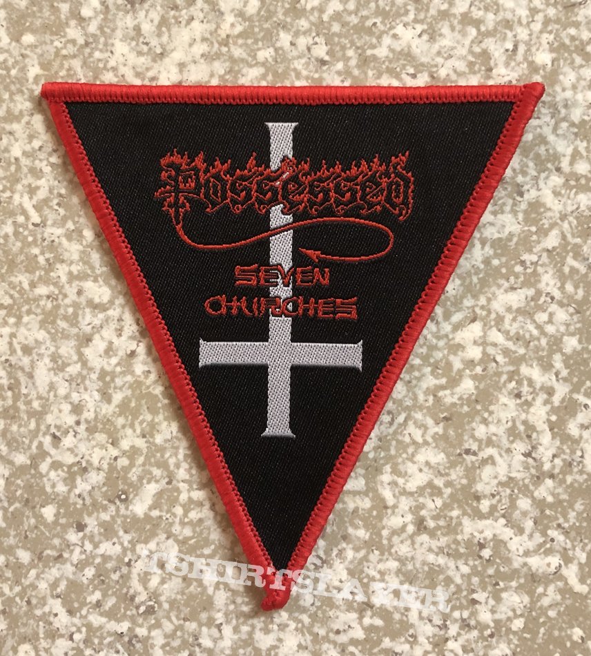 Possessed Seven Churches Triangle Woven Patch