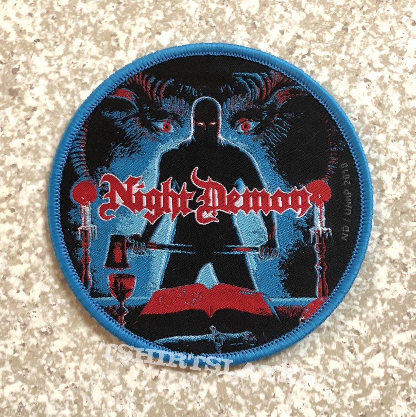 Night Demon Curse Of The Damned Woven Patch (Blue Border)