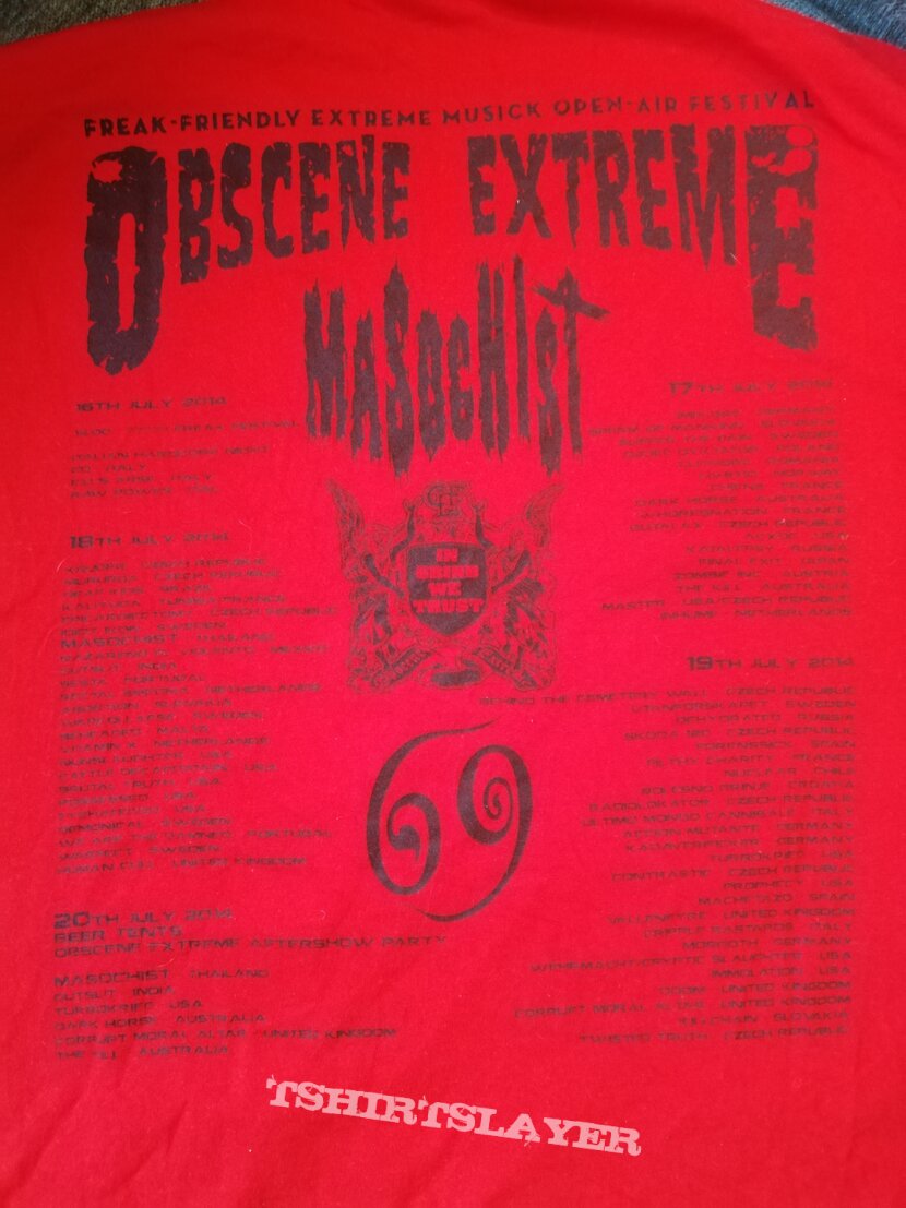 Masochist - Deathcunt - exclusive Obscene Extreme Festival t-shirt