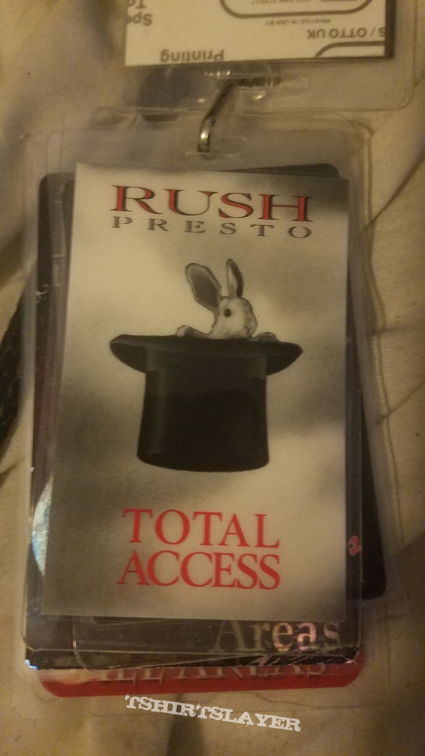 Rush Presto Tour VIP Pass 