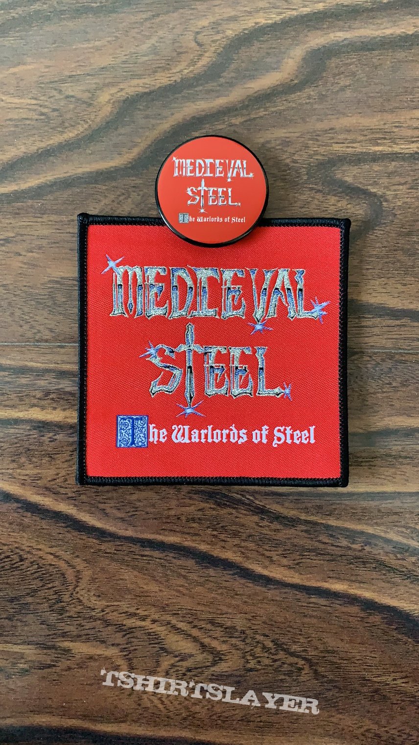 Medieval Steel-Red Patch+Button