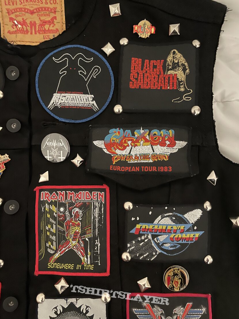 Kiss, Dio, Black Sabbath, Hawkwind metal vest