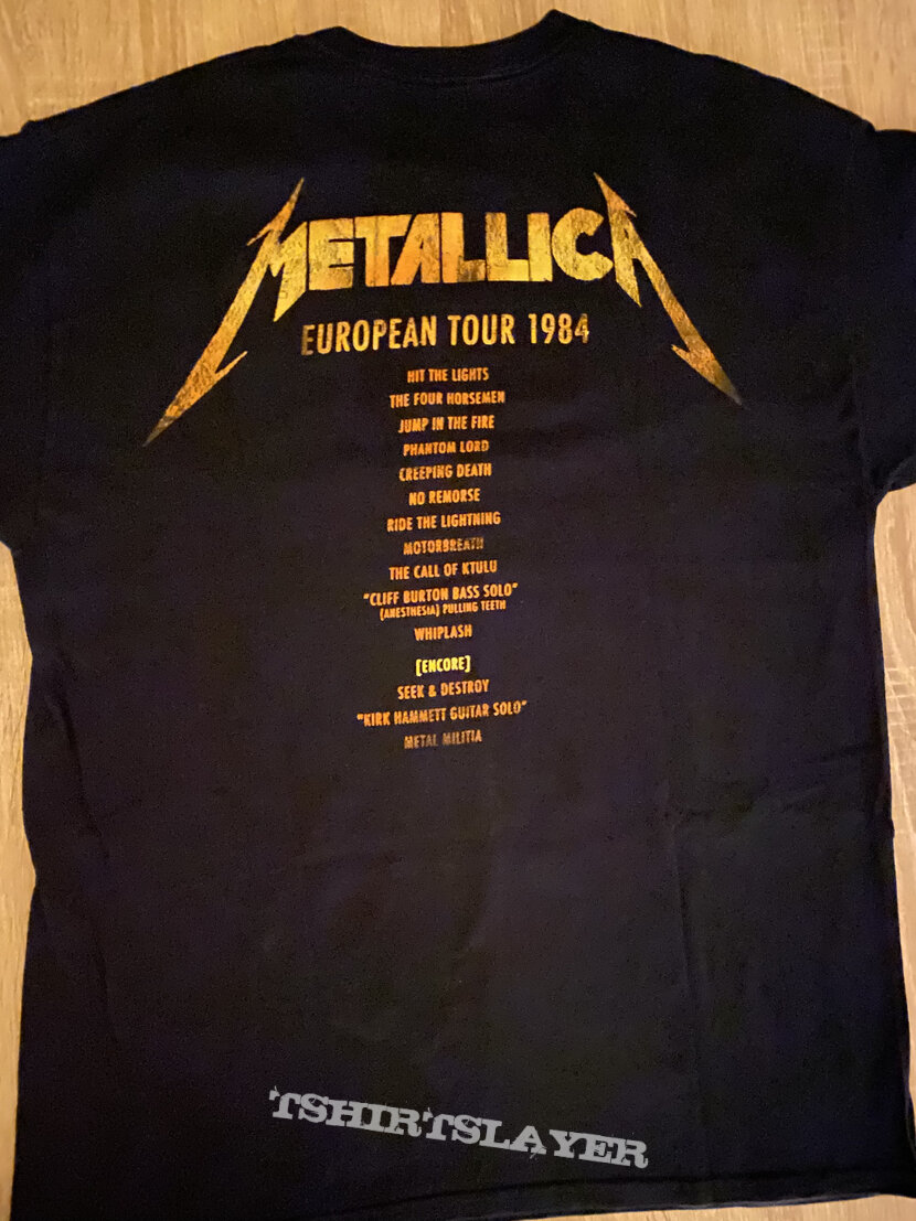 METALLICA T-Shirt European Tour 1984 | TShirtSlayer TShirt and BattleJacket  Gallery