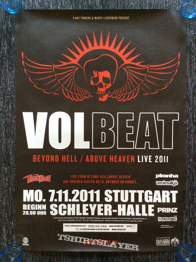 Volbeat Beyond Hell / Above Heaven 2011 concert poster