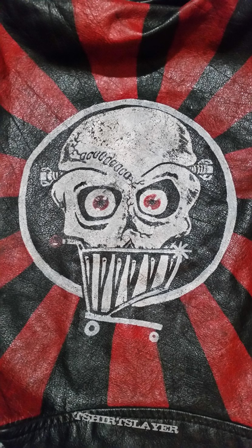 Suicidal Supermarket Trollies gutter punk studded leather vest Suicidal Supermarket Trollies gutter punk studded leather vest