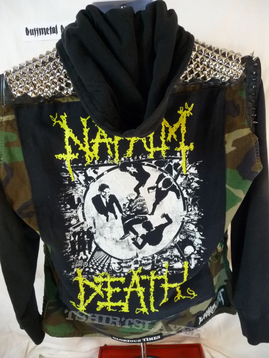 Battle Jacket/Hoodie Combo. Camo, LARGE Napalm Death back patch