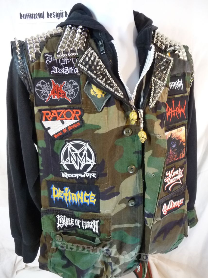 Battle Jacket/Hoodie Combo. Camo, LARGE Napalm Death back patch