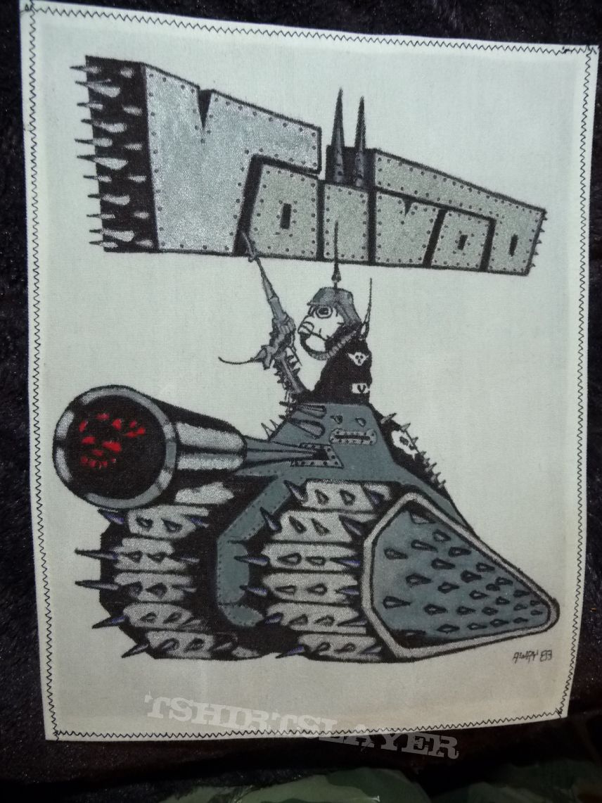 Voivod tank patch, hand painted in color, 8.5&quot; by 10 3/4&quot; by John Duffy