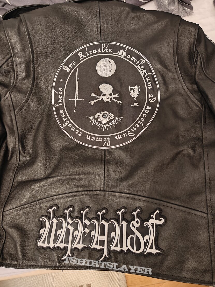 13th Moon Black Metal patch leather jacket