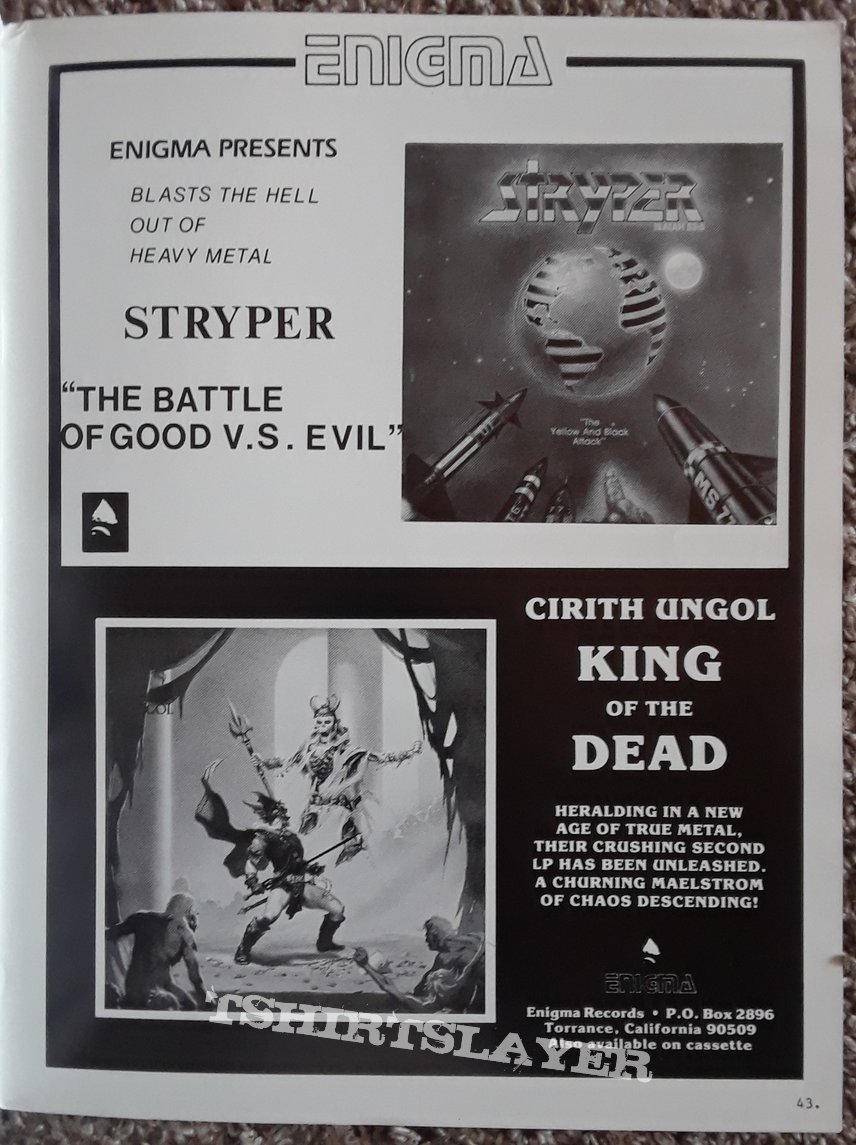 CIRITH UNGOL- posters/mags/pics