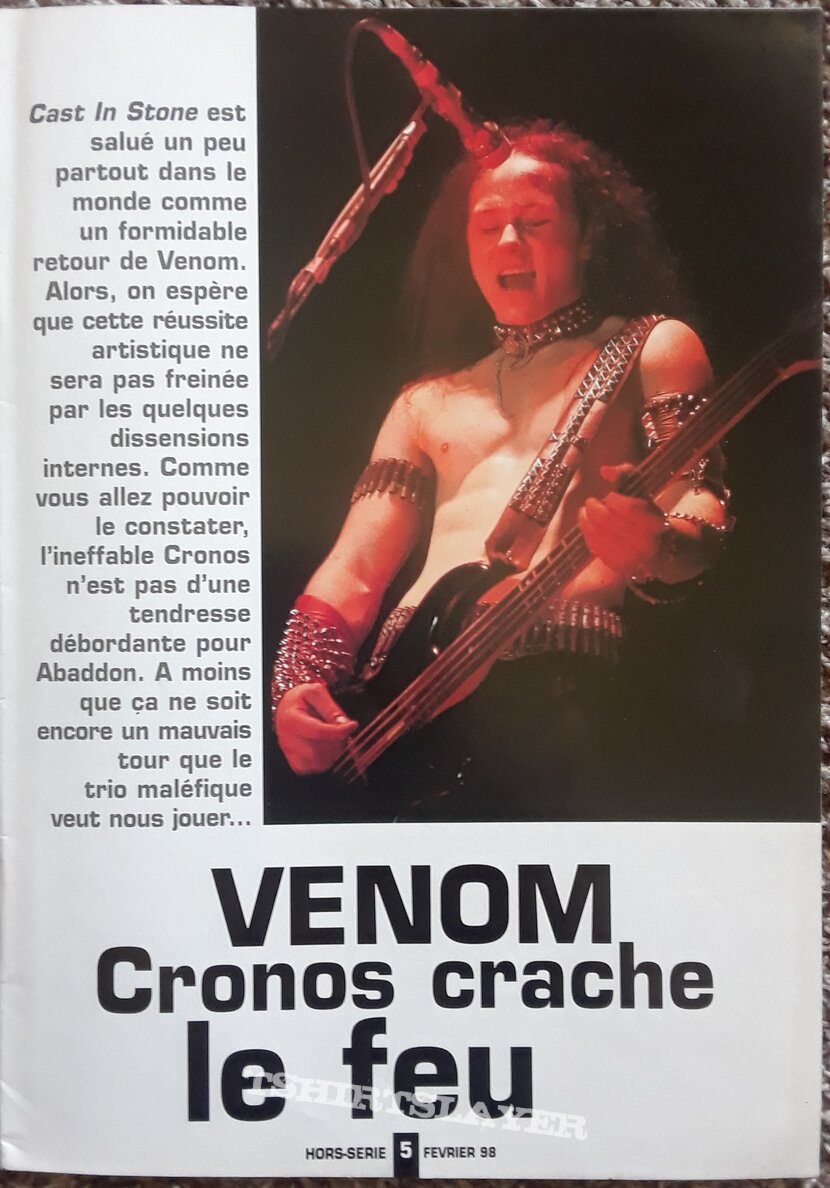 VENOM- magazine features/pin-ups/press