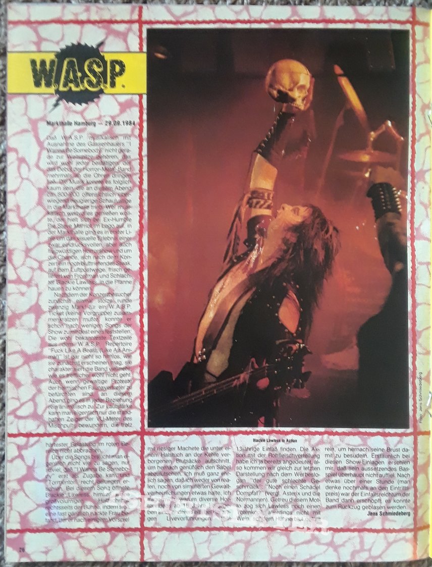 W.A.S.P.- posters/mags/features/etc.