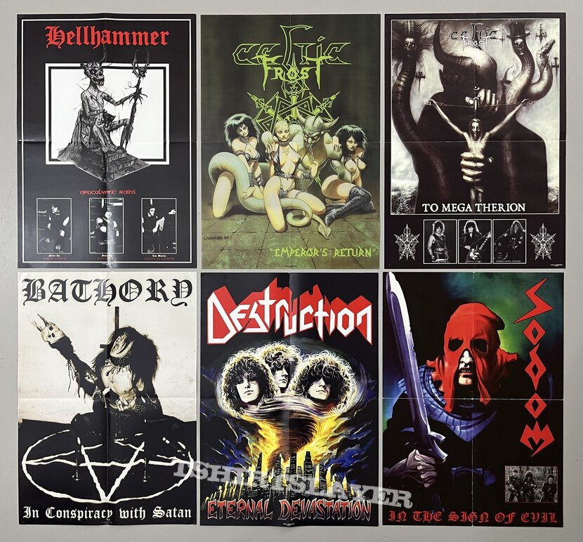Hellhammer Celtic Frost Bathory Destruction Sodom posters