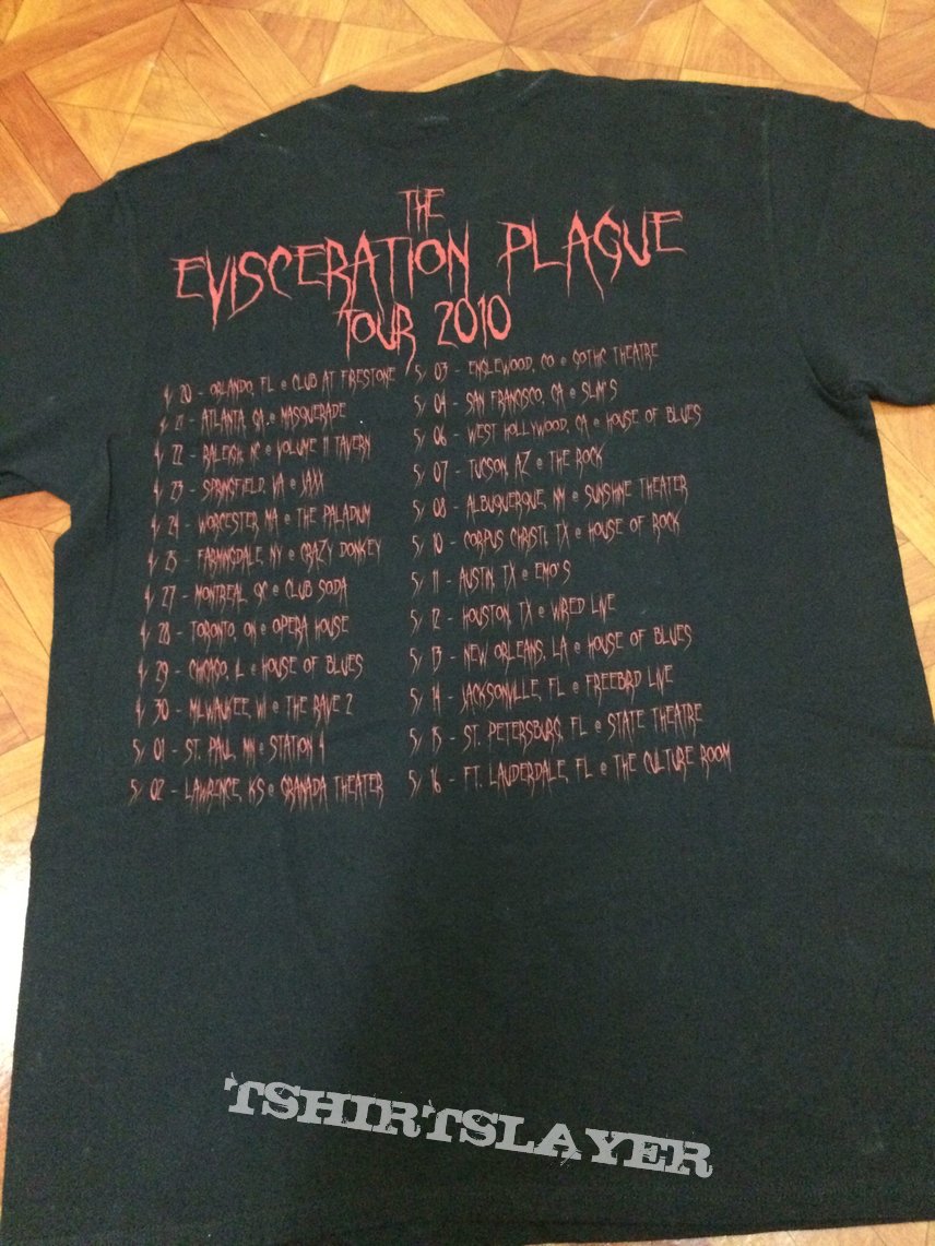 Cannibal corpse Evisceration plague 2002 tour shirt,cannibal corpse hoodie razamataz copyright