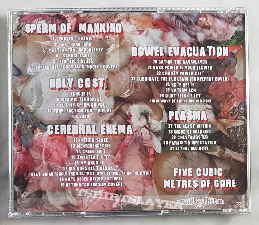 Plasma / Sperm Of Mankind / Holy Cost / Cerebral Enema / Bowel Evacuation  Split 