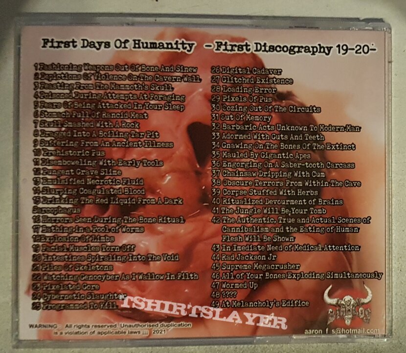 First Days Of Humanity First discography 19-20