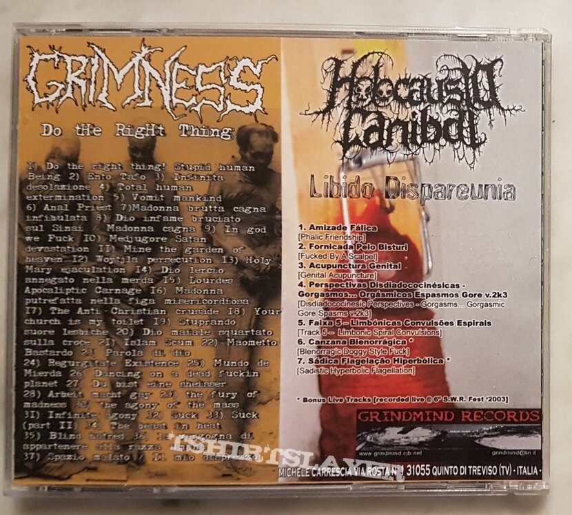 Holocausto Canibal / Grimness Split 