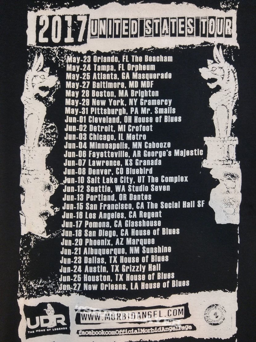 Morbid Angel - 2017 US Tour Shirt
