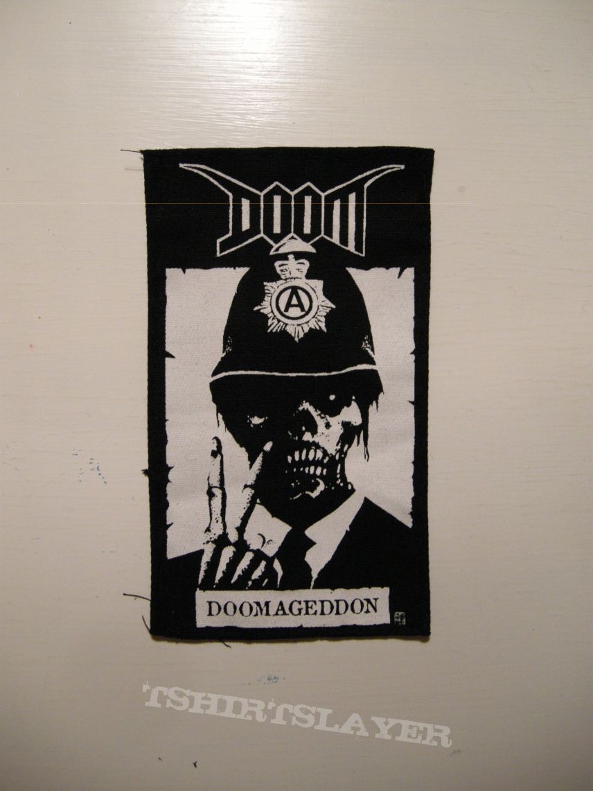 Doom - Doomageddon/Police bastard Printed/DIY/Bootleg patch