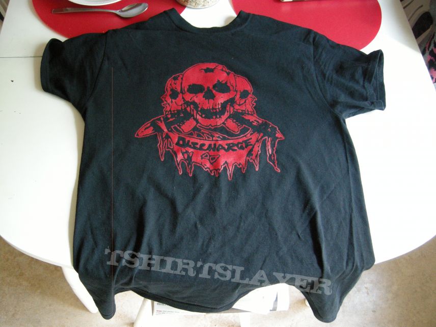 Discharge t-shirt - Not official with the red skull from The price of silence/Born to die in the gutter single