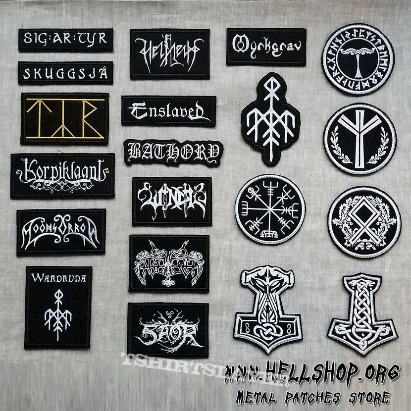 Bathory Hey Vikings! Embroidered patches on the theme of Viking Metal!