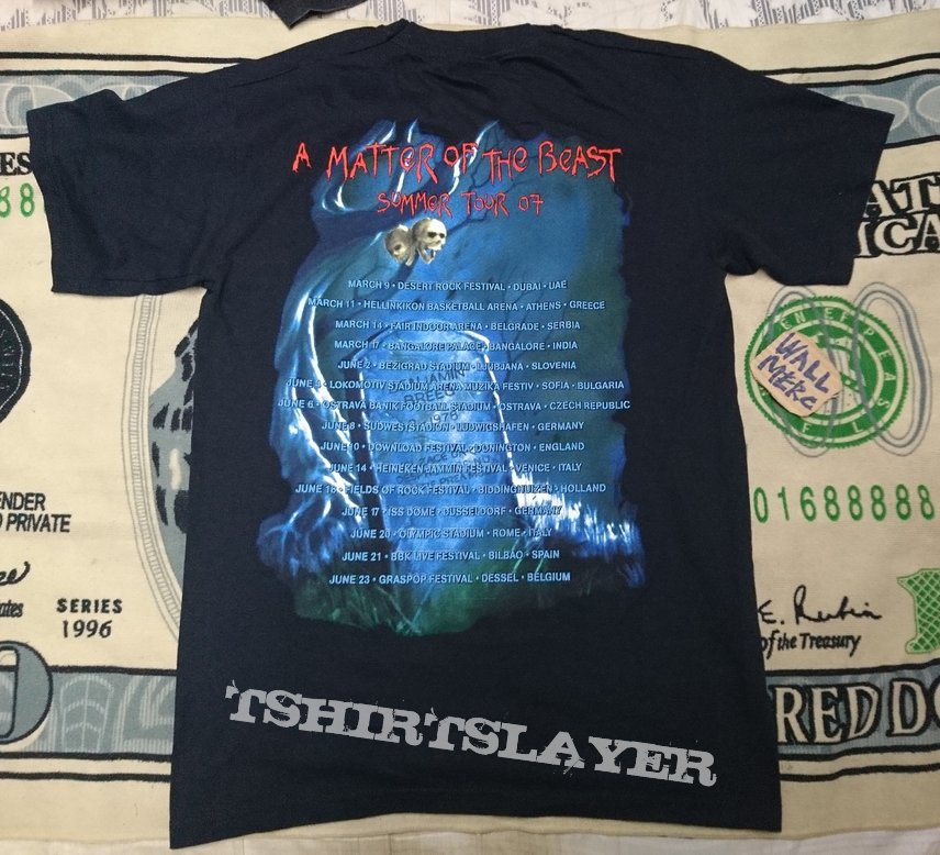 Iron maiden tour shirt