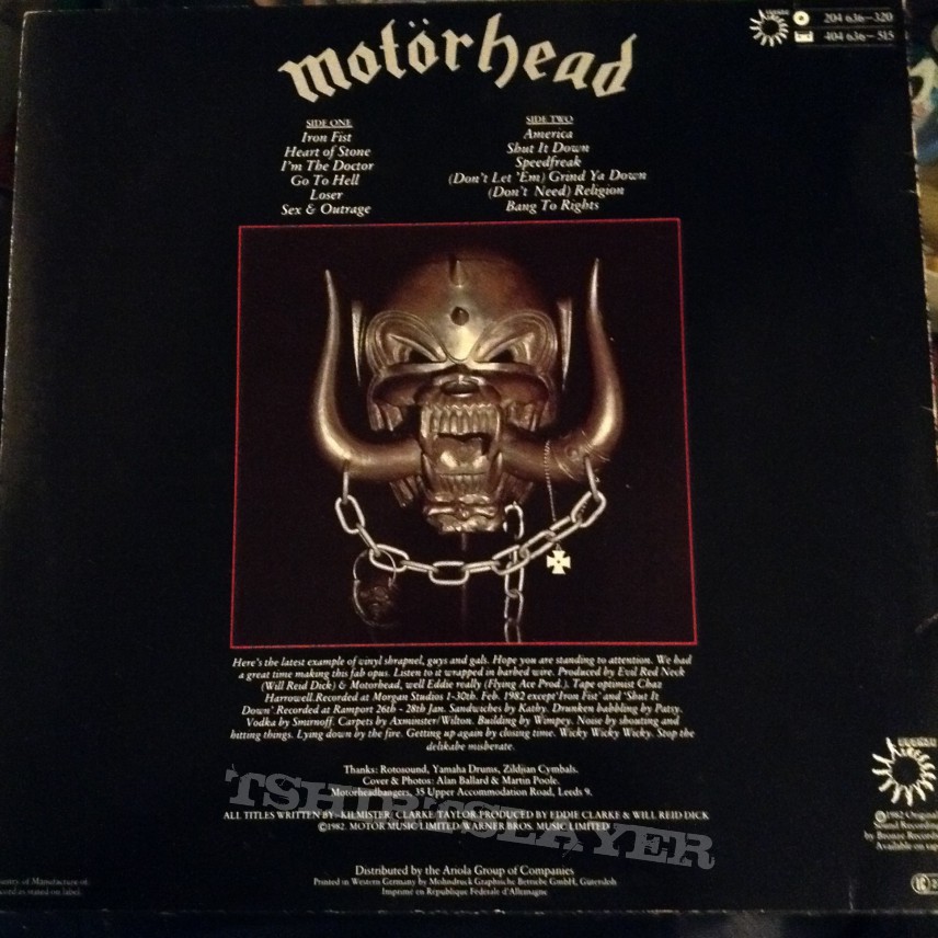 Motörhead Motorhead - Iron Fist