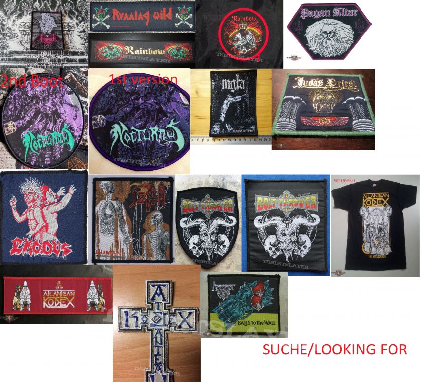 Bolt Thrower Wanted patches