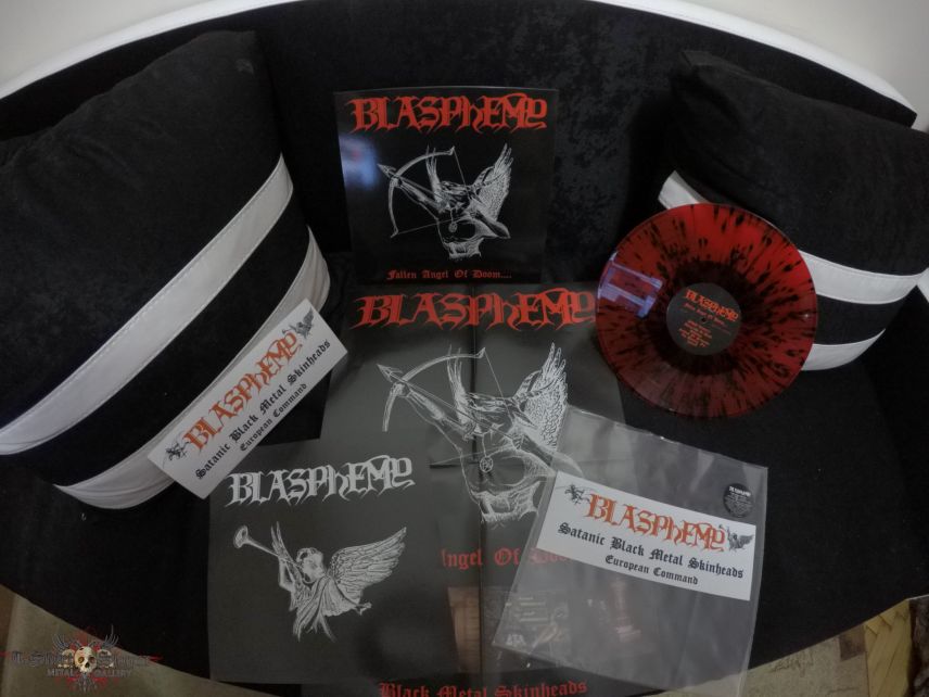 Blasphemy Fallen Angel of Doom reissue black red splatter vinyl