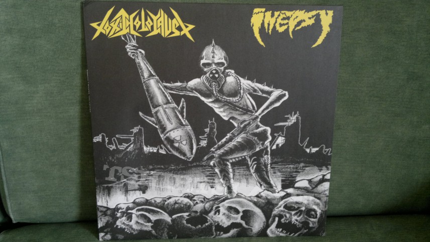 Toxic Holocaust / Inepsy Split LP in Black Vinyl