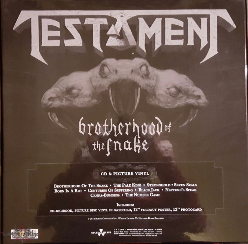 Testament - &quot;Brotherhood of the Snake&quot; Ltd Edition Box Set 