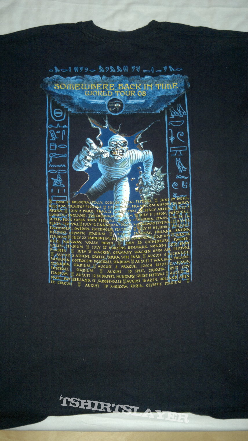 Iron Maiden - &quot;Live After Death&quot; official &quot;Somewhere Back In Time&quot; 2008 tour shirt