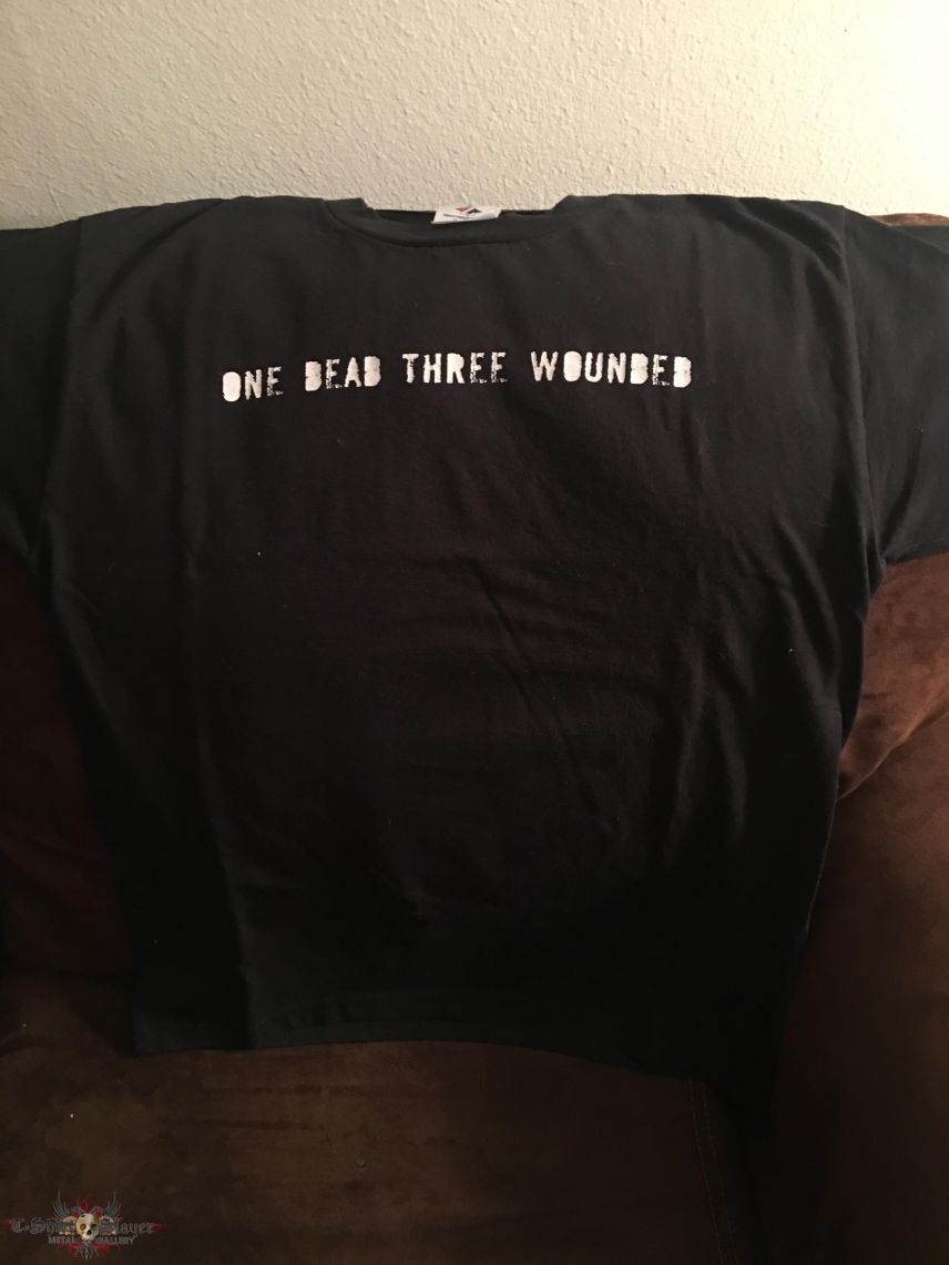 One Dead Three Wounded tee size medium