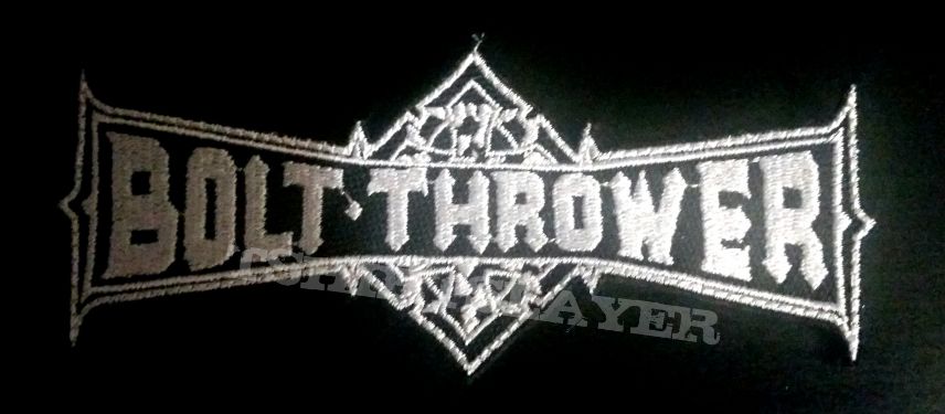Bolt Thrower white logo patch