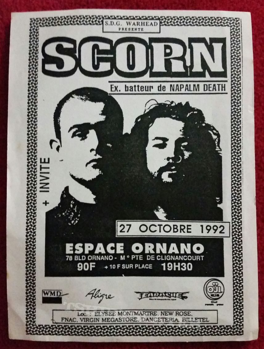 Scorn, Scorn - gig flyer Other Collectable (giallorossi's) | TShirtSlayer