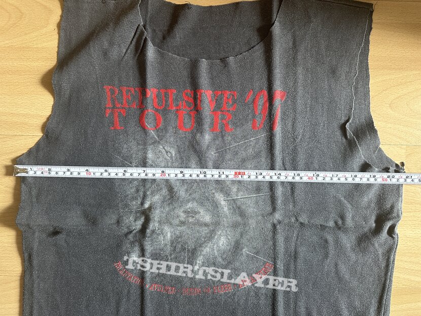 Repulsive Tour '97 Incantation, Avulsed, Deeds of Flesh, Adramelech Tour T-Shirt Repulsive Tour '97 Incantation, Avulsed, Deeds of Flesh, Adramelech Tour T-Shirt