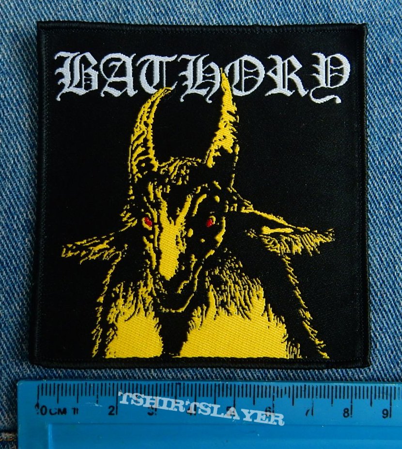 Bathory yellow goat woven patch