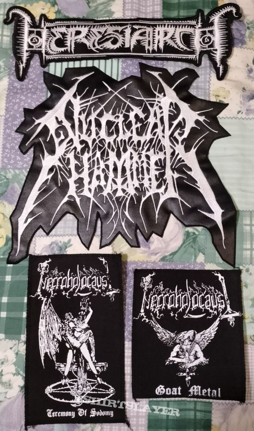 Necroholocaust OOP Black/Death BPs &amp; BIG PATCHES for S*A*L*E!