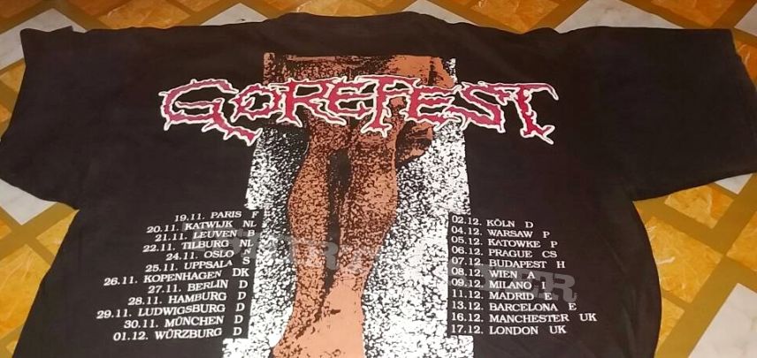 Vintage Gorefest - 1993 European Tour T-shirt 