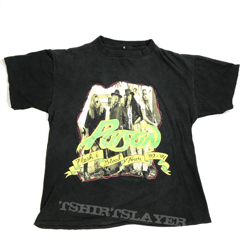 ©1990 Poison - Flesh and Blood tour shirt