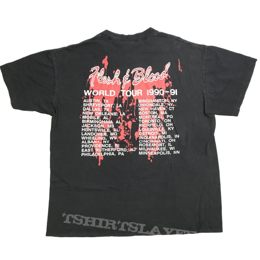 ©1990 Poison - Flesh and Blood tour shirt