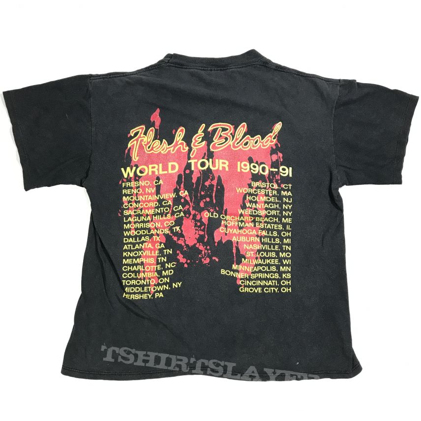 ©1990 Poison - Flesh and Blood tour shirt